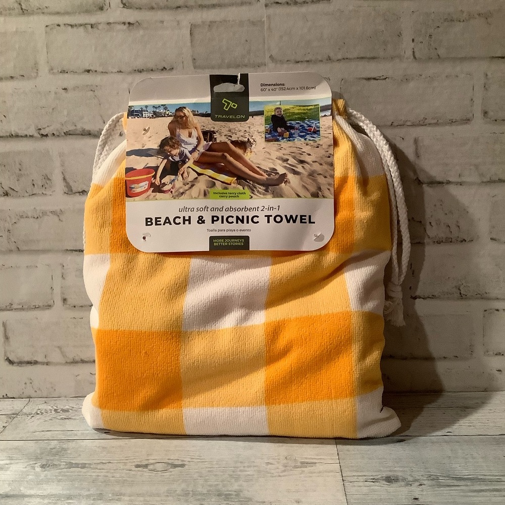 Travelon Beach & Picnic Towel-60” x 40”